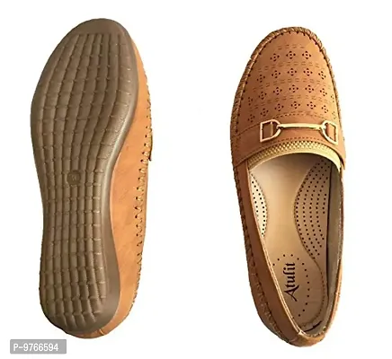 Atulit Casual Stylish/Formal Bellies/Loafers/Shoes for Girls/Women (Tan, Numeric_4)-thumb4