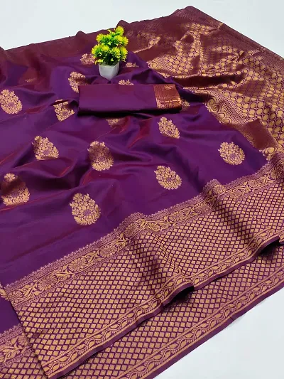 Trending Art Silk Saree with Blouse piece 