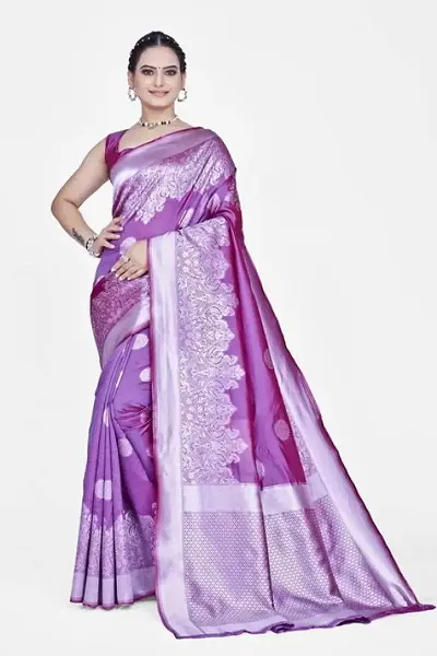 Beautiful Art Silk Saree with Blouse piece