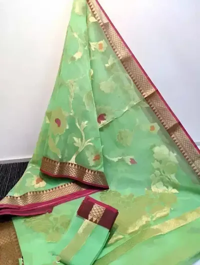 Must Have Silk Blend Saree with Blouse piece 