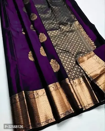 Elegant Art Silk Zari Woven Women Saree with Running Blouse-thumb0