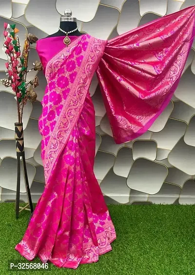 Elegant Art Silk Zari Woven Women Saree with Running Blouse