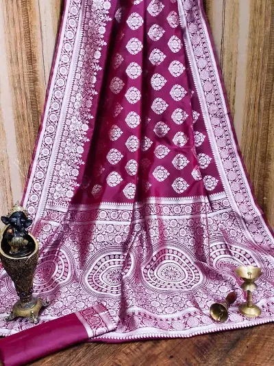 Attractive Art Silk Saree with Blouse piece 