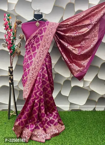 Elegant Art Silk Zari Woven Women Saree with Running Blouse