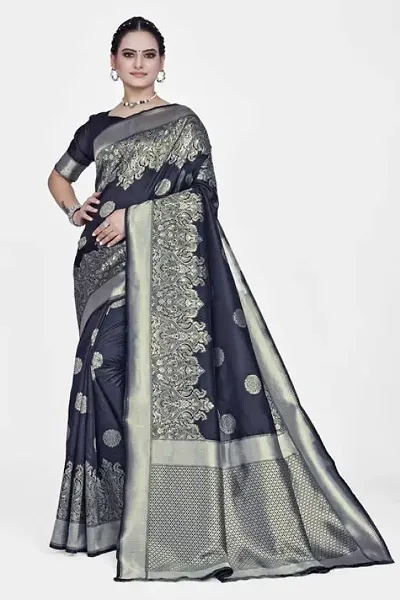 Hot Selling Art Silk Saree with Blouse piece 