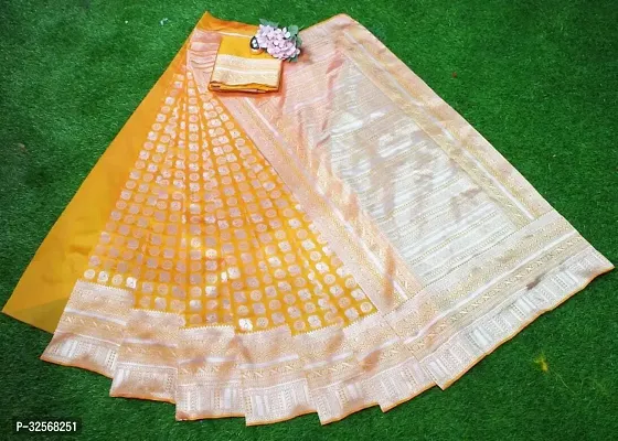 Elegant Art Silk Zari Woven Women Saree with Running Blouse