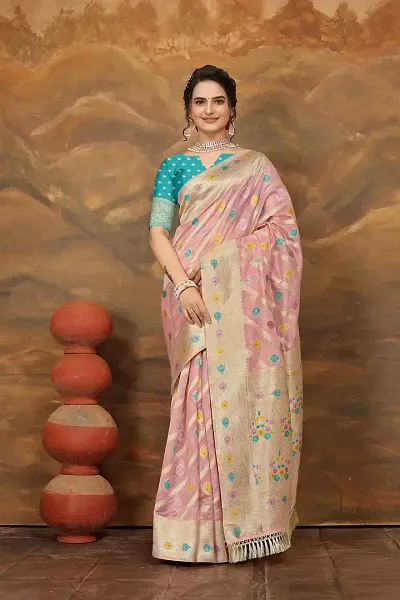 Trending Organza Saree with Blouse piece 