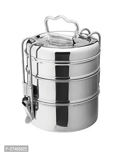 combo Stainless Steel Traditional Indian Tiffin Carrier l Lunch Box Section off 3 for School/Office/College (Stainless Steel,combo Stainless Steel Traditional Indian Tiffin Carrier l Lunch Box Section-thumb4