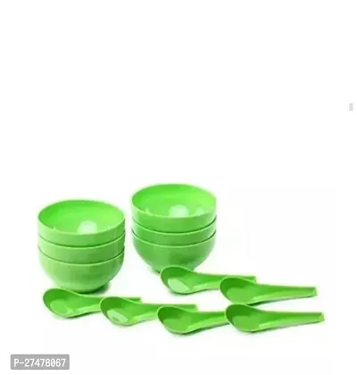 Plastic Soup Bowl Round Shape Soup Bowls Set 6 Bowl and 6 Spoon Disposable (Pack of 12, Green)Plastic Soup Bowl Round Shape Soup Bowls Set 6 Bowl and 6 Spoon Disposable (Pack of 12, Green)Plastic Soup-thumb0
