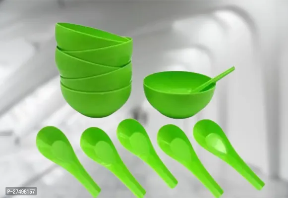Plastic Soup Bowl Round Shape Soup Bowls Set 6 Bowl and 6 Spoon Disposable (Pack of 12, Green)Plastic Soup Bowl Round Shape Soup Bowls Set 6 Bowl and 6 Spoon Disposable (Pack of 12, Green)-thumb4