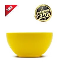 Plastic Soup Bowl Round Shape Soup Bowls Set 6 Bowl and 6 Spoon Disposable (Pack of 12,  yellow)-thumb1