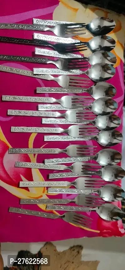 Modern Stainless Steel Cutlery set for Kitchen, Pack of 24 pcs-thumb0