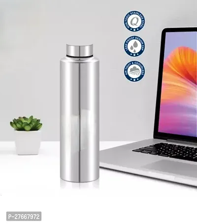 Classy Solid Stainless Steel Water Bottle, 1000ml