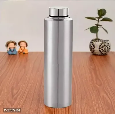 Classy Solid Stainless Steel Water Bottle, 1000ml-thumb4