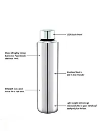 Classy Solid Stainless Steel Water Bottle, 1000ml-thumb1