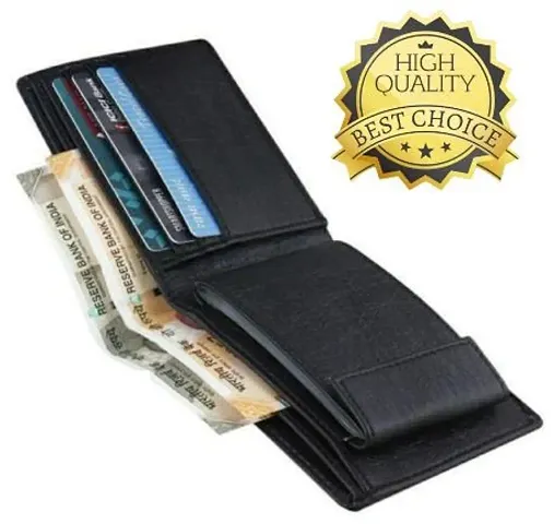 Elegant Artificial Leather Two Fold Wallets For Men