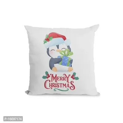 SUPPRO Christmas Characters Soft Cushion Covers (12x12 Inches, White) with Filler 1089