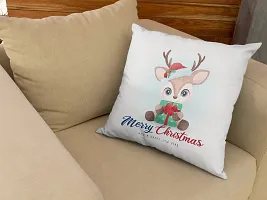 SUPPRO Christmas Characters Soft Cushion Covers (12x12 Inches, White) with Filler 1083-thumb1