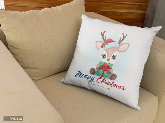 SUPPRO Christmas Characters Soft Cushion Covers (12x12 Inches, White) with Filler 1083-thumb2