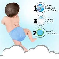 Suppro Reusable Cloth Diaper for baby (3M-3Y) Sky Blue and Green with 2 Insert-thumb2