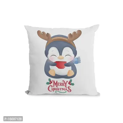 SUPPRO Christmas Characters Soft Cushion Covers (12x12 Inches, White) with Filler 1084