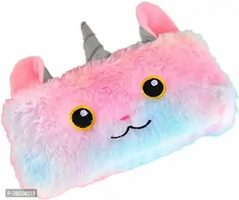 Unicorn Fur Pencil Pouch for Girls Pack of 1-thumb0