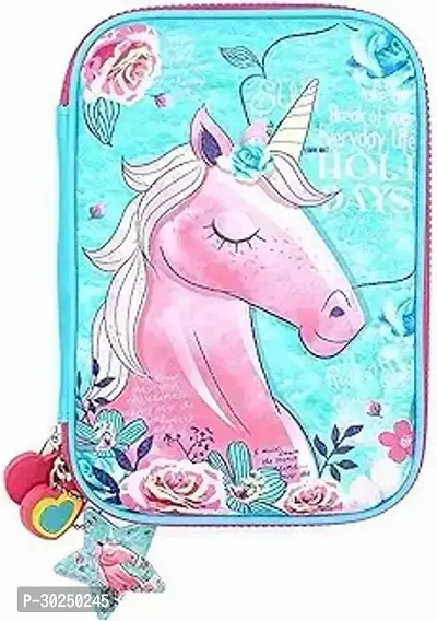 Stylish Unicorn Owl Print Large Capacity Hardtop EVA Pencil Case