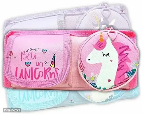 Unicorn Multipurpose Double Zipper And Double Compartment Pencil Pouch Pack of 1-thumb0