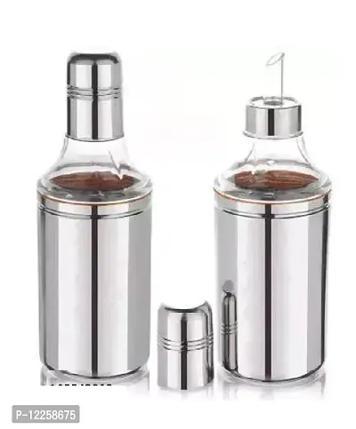 Useful Steel Oil Dispenser- Pack Of  2