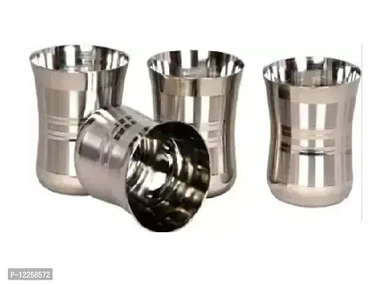 Useful Steel Water Glasses- Pack Of 4