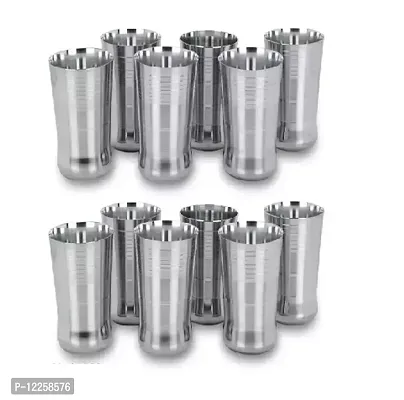 Useful Steel Water Glasses- Pack Of 12-thumb0