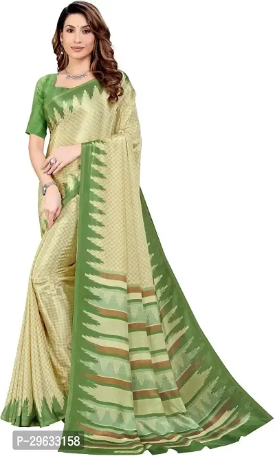 Elegant Multicoloured Crepe Printed Saree With Blouse Piece For Women-thumb0