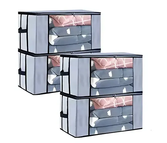 ANY TIME Foldable Closet Organizer and Storage Clothing for Clothes, Blanket, Comforter, Under bed Storage