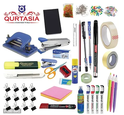 QURTASIA All in 43 Items Stationery Combo Office Set  (Multicolor)