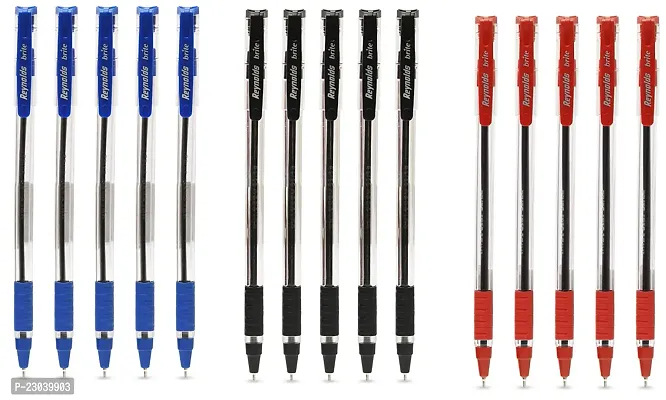 QURTASIA Ball Pen Pack of 15 (5 Red + 5 Black + 5 Blue ) Multicolor