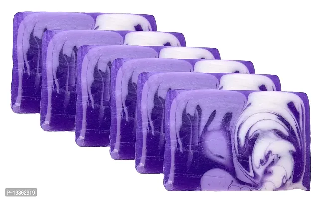 Lavender Fragrance Crafted Soaps Face Body Handmade soap 600g pack of 6-thumb0