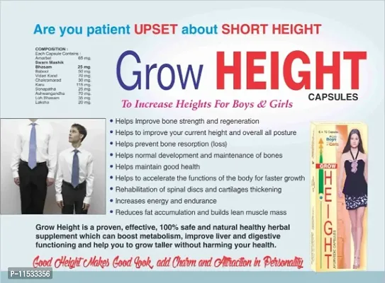 OMNI Long GROW HEIGHT Look Tail CAPSULES 60 Tablet FOR Boys  Girls after 16 Years Age-thumb4