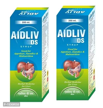 Ayurvedic AIDLIV DS Syrup 200 ml (Good for Appetizer, Jaundice  Malnutrition) All Liver Solution for ALL AGE GROUP No any side effects
