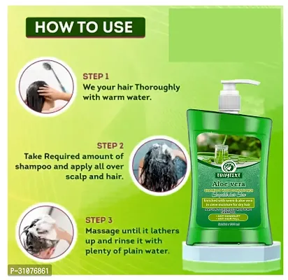 TRAYTEXT Aloe Vera Shampoo Controls Dandruff | Eliminates Dryness, Flaking, and Itching | Hair Looks Fresh and Lustrous | Suitable for All Skin Types |1000ML (100ML)-thumb3