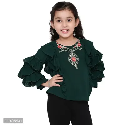 NIYA Girls Party Embellished Embroidered Festive Casual TOP-thumb0