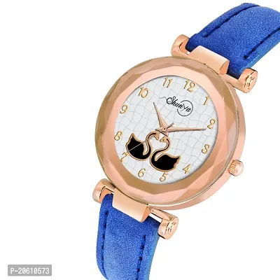 Satnam Art New Duck Design Dial And Blue Lather Strap Analog Watch For Women And Girls-thumb4