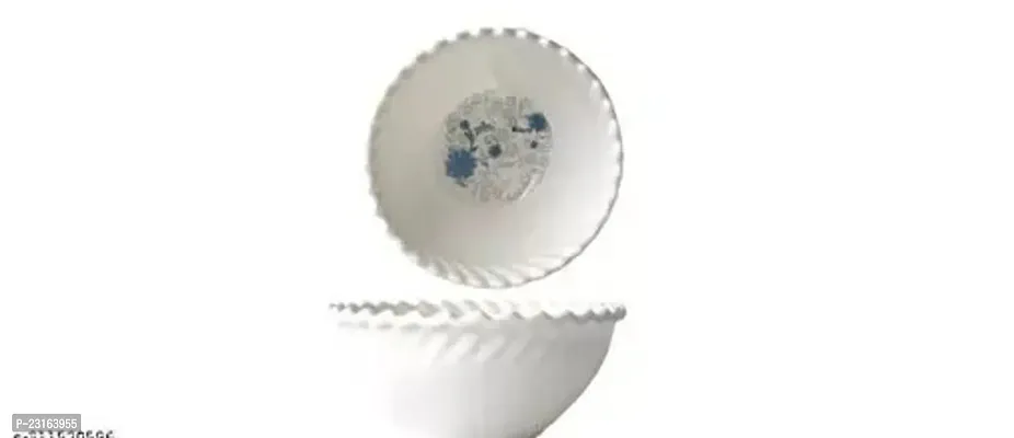 Truttel Stylish Flower Melamine Snack Bowls Bowl Set Of 6 Pieces 6 Bowl White