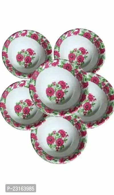 Truttel 6Pc Wonderful Pink Rose Design Bowls