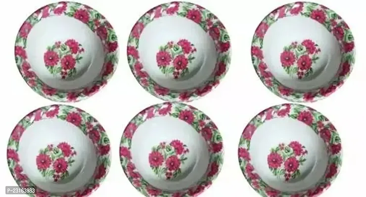 Truttel 6Pc Wonderful Pink Rose Design Bowls-thumb0