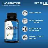 Simply Herbal L- Carnitine Tablet 500mg - (Amino Acid for Muscle, Brain  Heart)  (120 Tablets)-thumb4