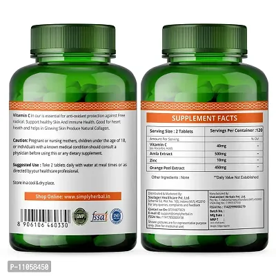 Simply Herbal Vitamin C 1000mg High-Potency - 120 Chewable Tablets-thumb2