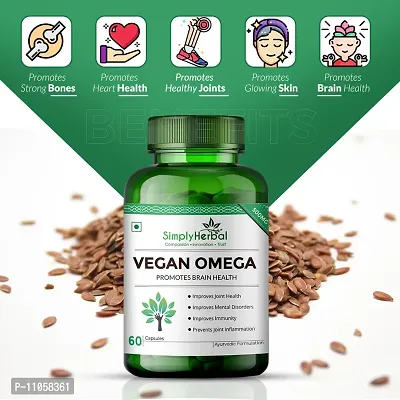 Simply Herbal Vegan Omega 800mg Triple Strength + DHA - 60 capsules-thumb3