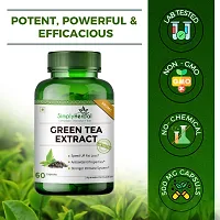 Simply Herbal 100% Natural Potent Green Tea Extract 500 Mg Veg Capsules - 80 Capsules-thumb2