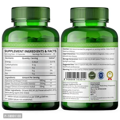 Simply Herbal Garcinia Cambogia 70%HCA +GreenTea +Guggul 800mg 60 no.s For Weight loss  (60 Capsules)-thumb2