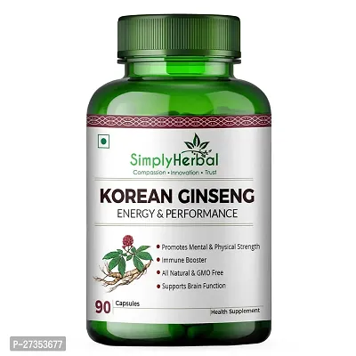 Simply Herbal Korean Ginseng 1000mg Supports Brain Function For Both Men  Women